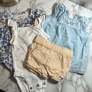 Baby girl newborn spring/summer outfit bundle